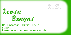 kevin banyai business card